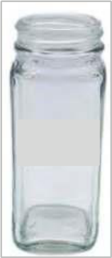 95 GM IPL SQUARE GLASS JAR 38 MM SPECIAL NECK